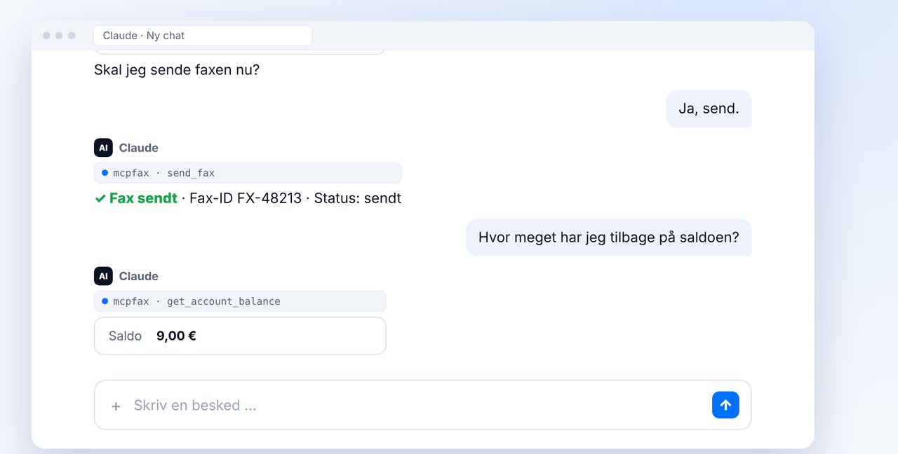 Bekræft – kun denne fax trækkes