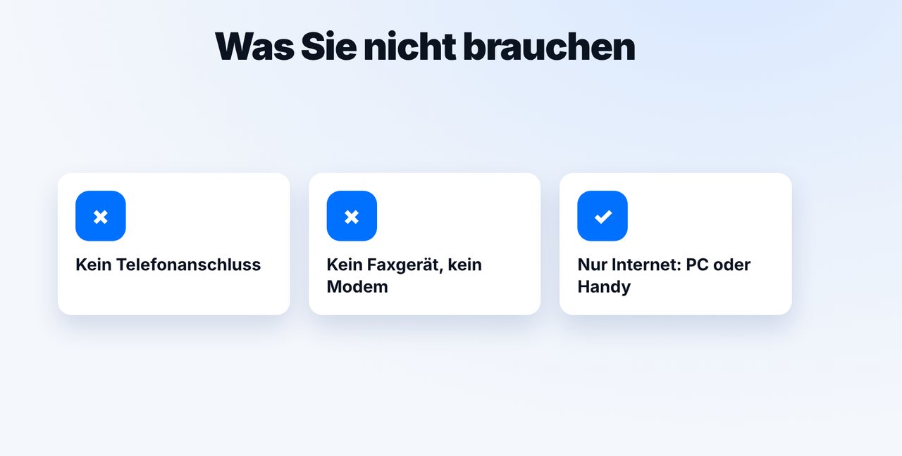 Nur Internet nötig