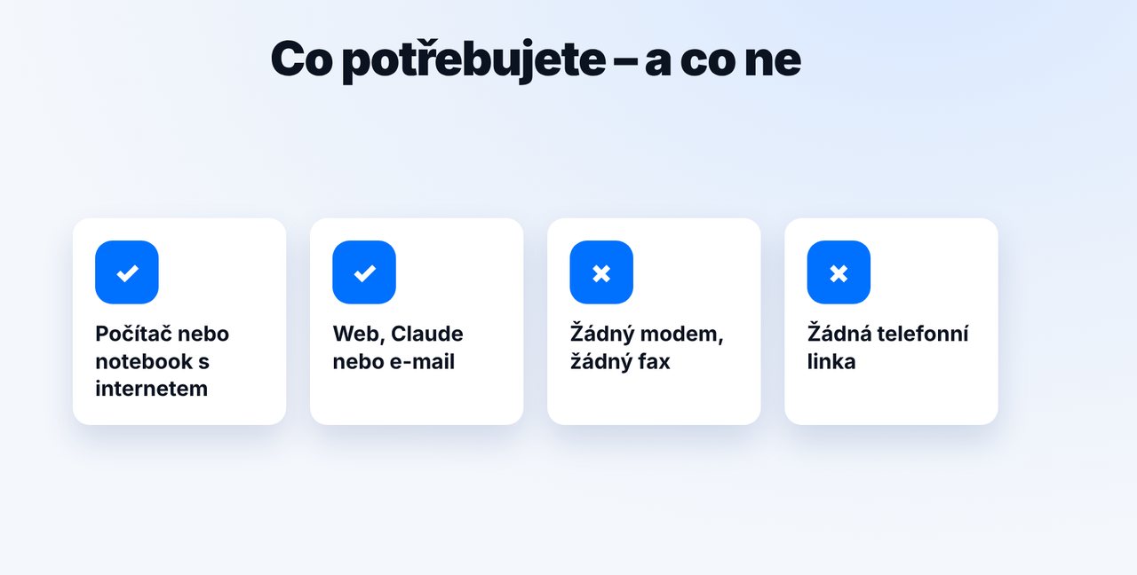 Co potřebujete