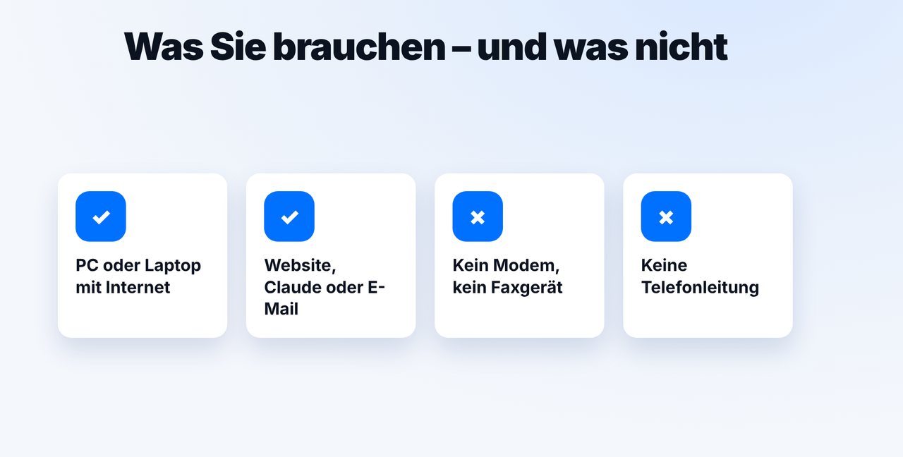 Das brauchen Sie