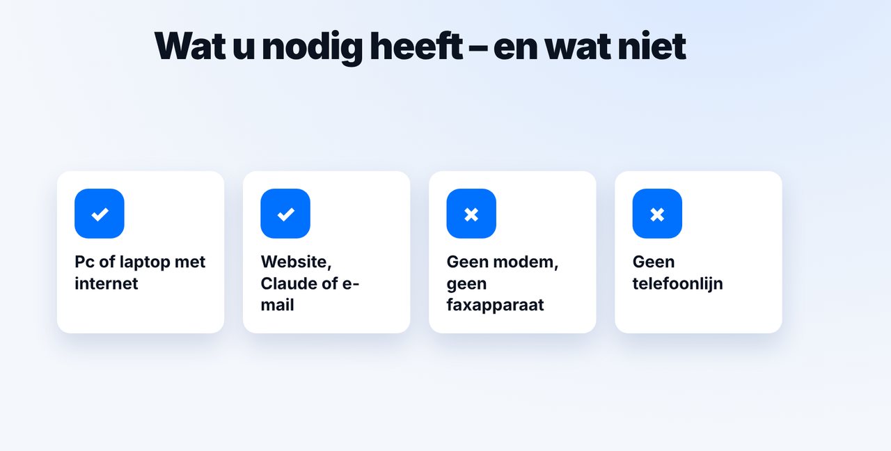 Dit heeft u nodig