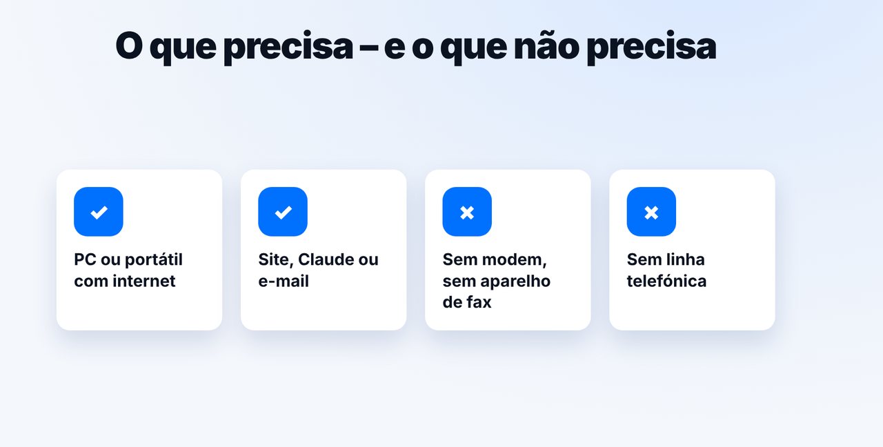 O que precisa