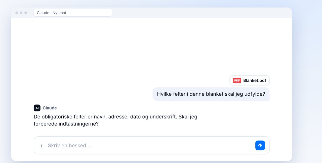 Bed Claude om hjælp