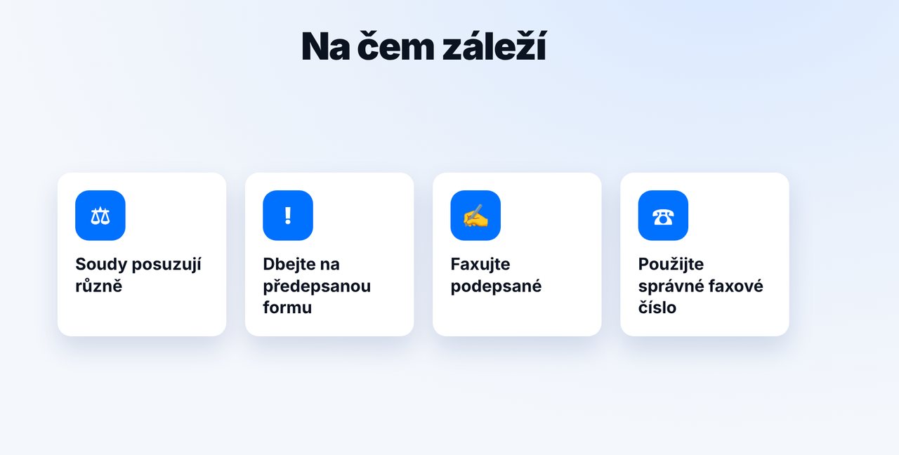 Ověřte formu a lhůtu