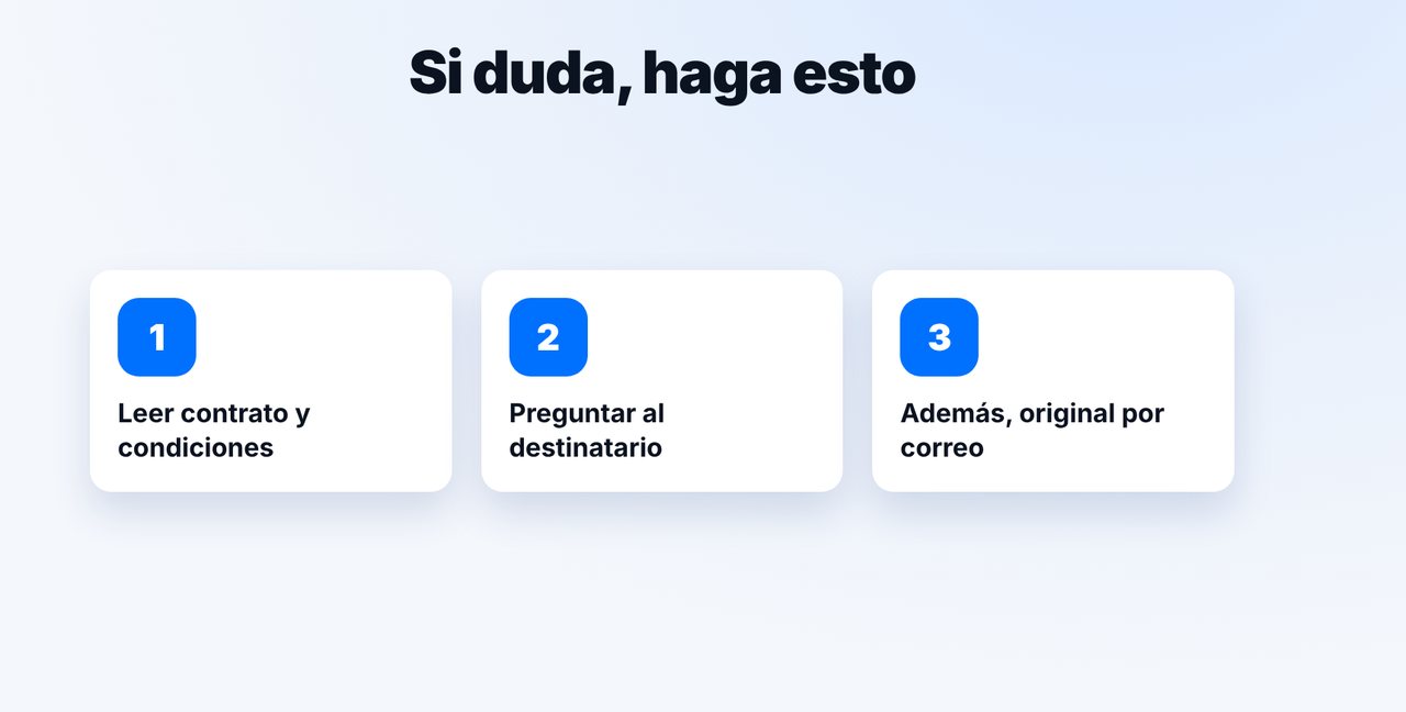 Si duda, asegúrese