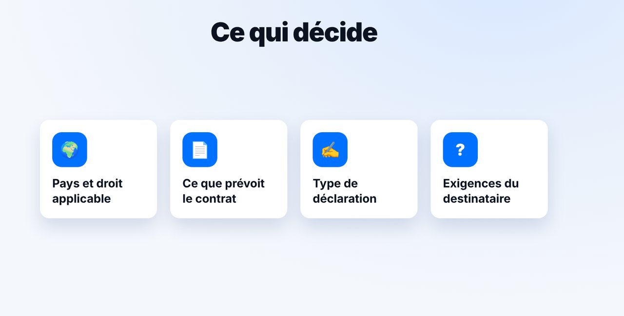 Clarifier le cadre