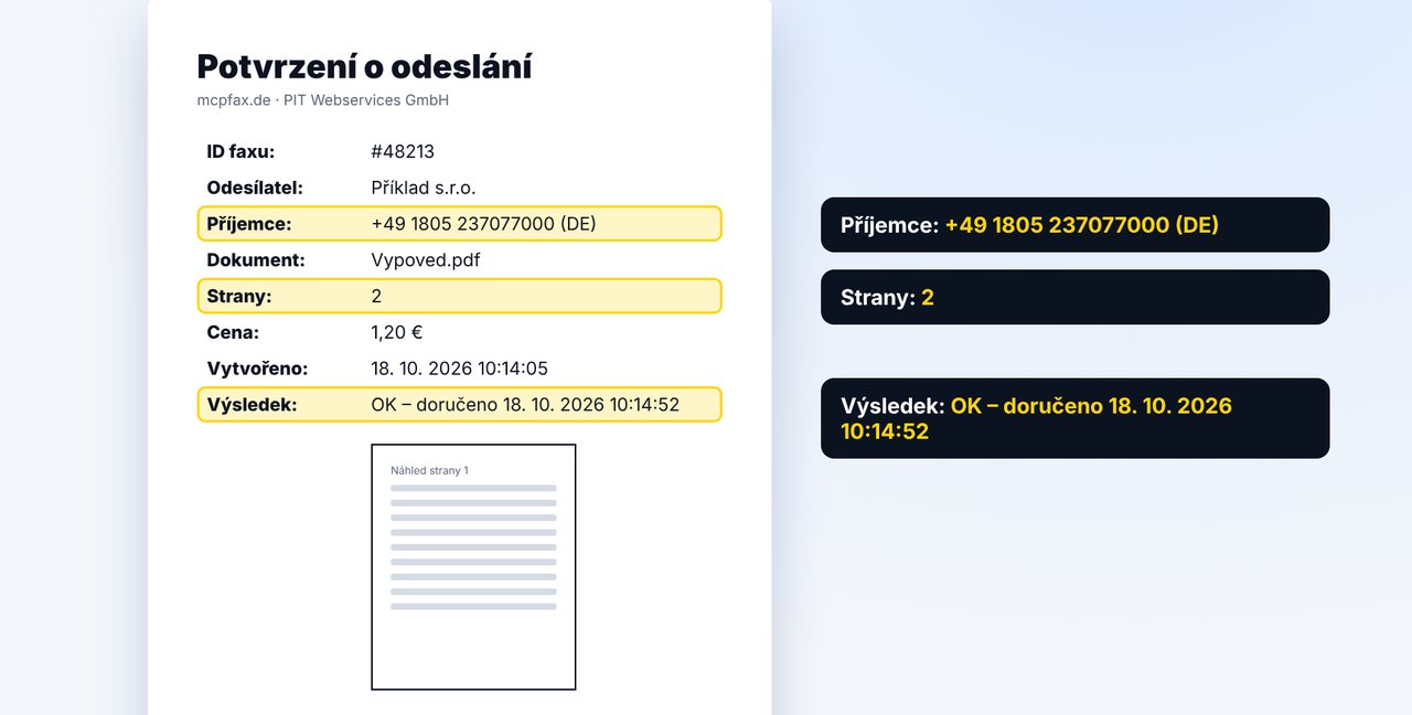 Zkontrolujte potvrzení