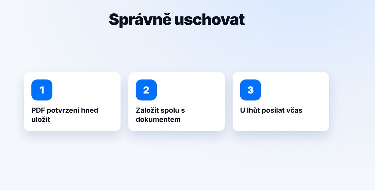 Potvrzení uschovejte