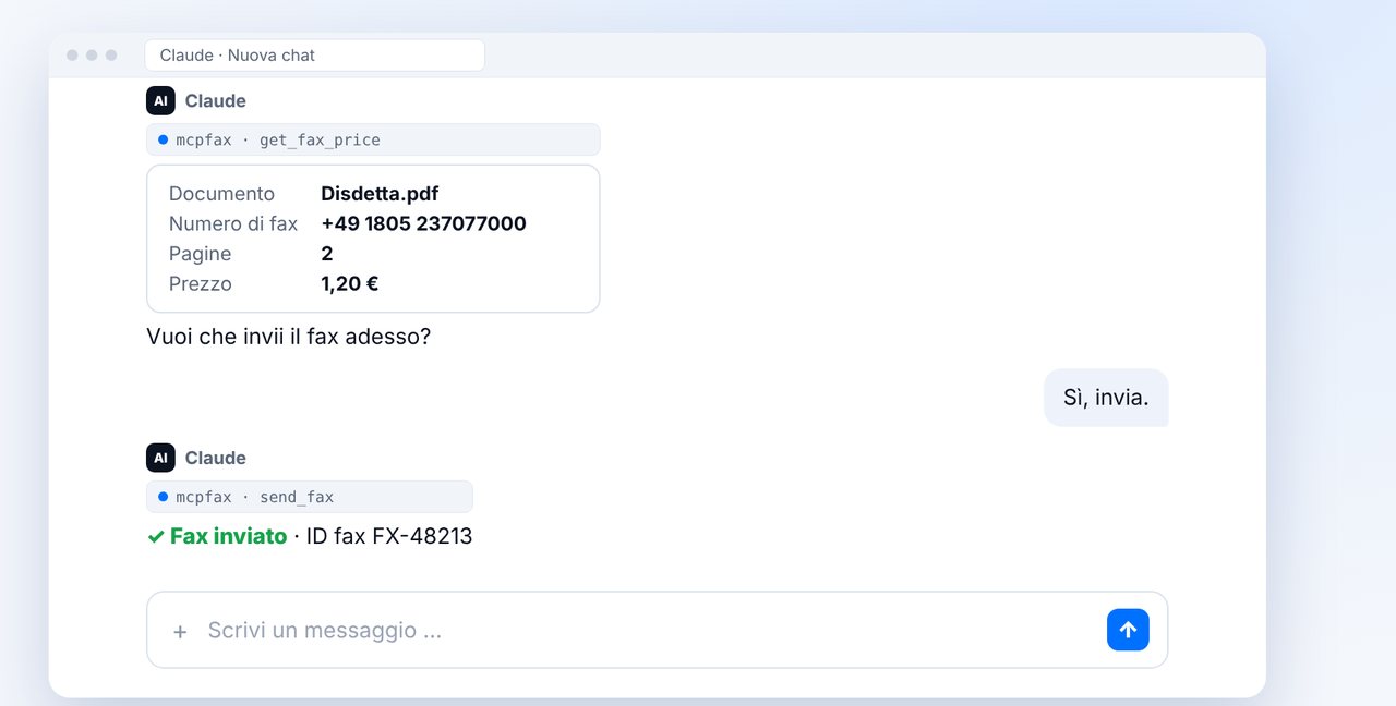 Invia il fax