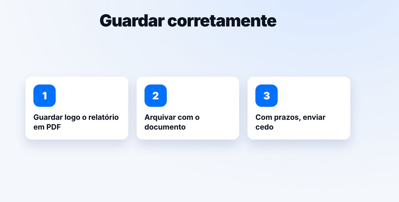 Guardar o relatório