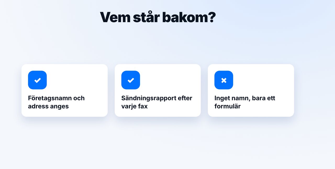 Företagsuppgifter och bevis