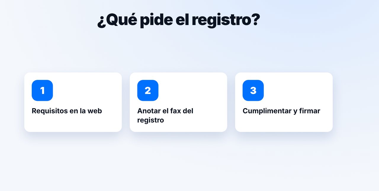 Revisar lo que pide el registro