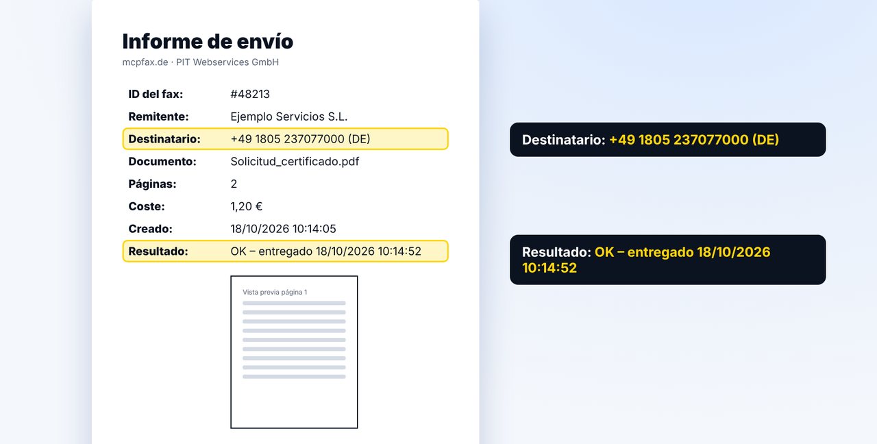 Confirmar y guardar el informe