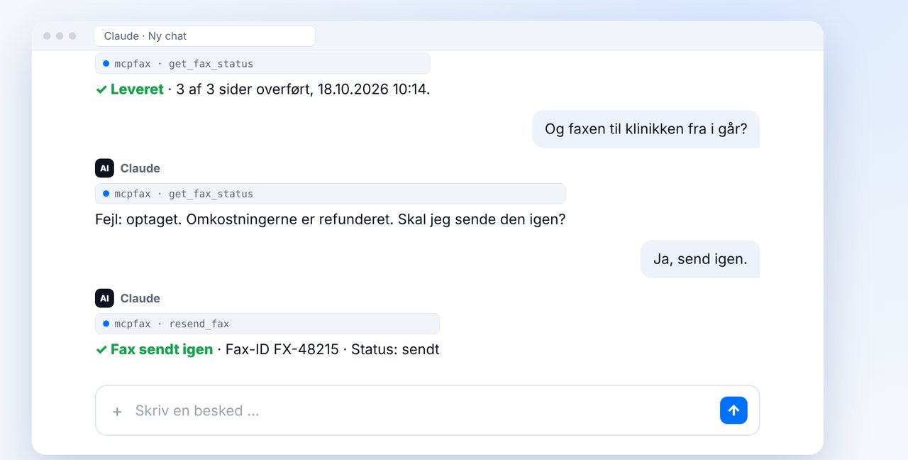 Send igen ved fejl