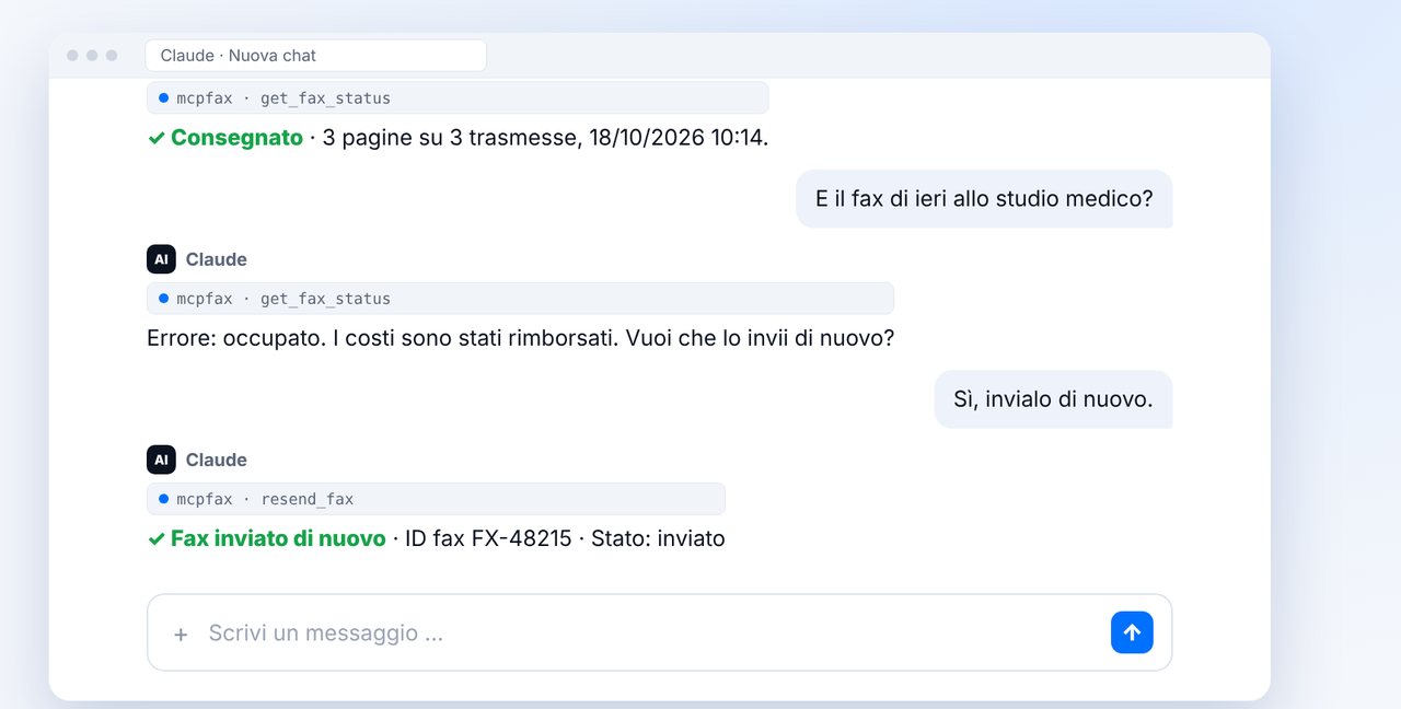 In caso di errore, invia di nuovo