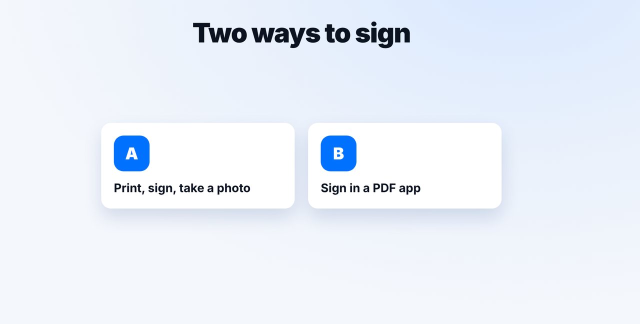 Choose a method