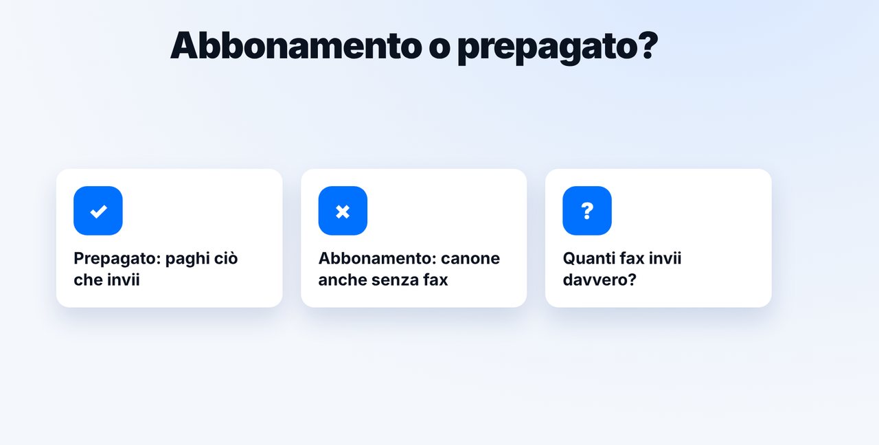 Scegli abbonamento o prepagato