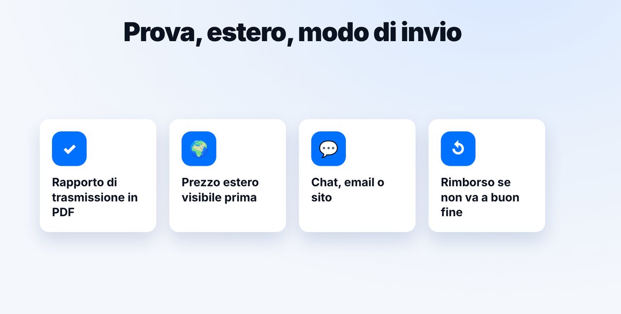 Verifica prova, estero, modo di invio
