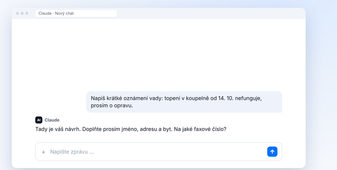 Zformulujte dopis