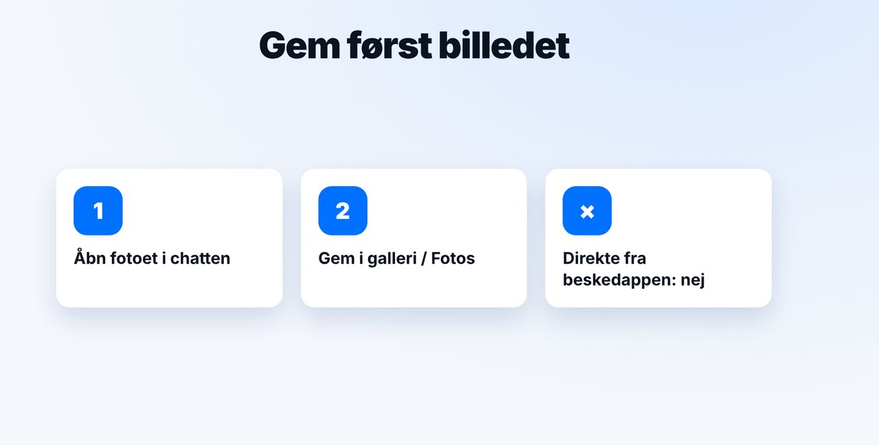 Gem billedet på mobilen